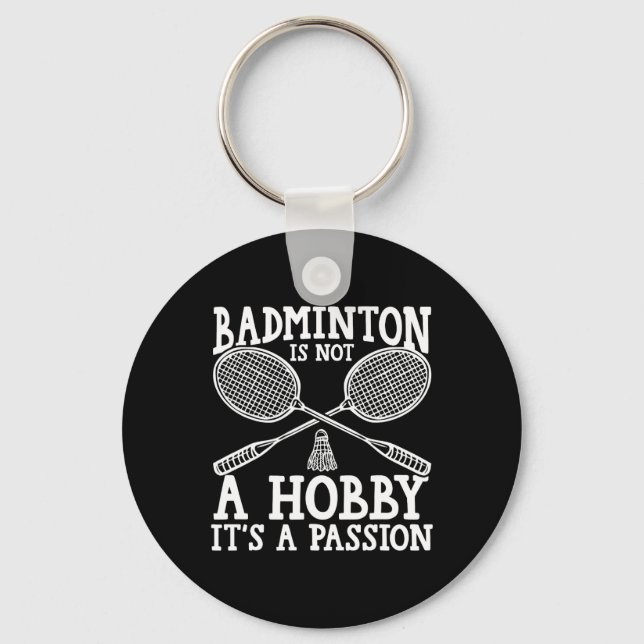 Shuttle Badminton Player  Key Ring (Front)