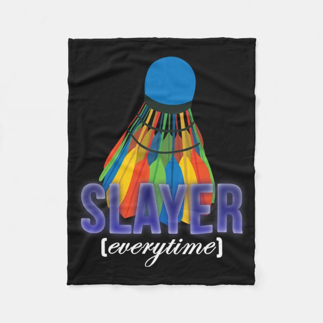 Shuttle Badminton Player Quote  Fleece Blanket (Front)