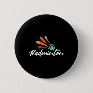 Shuttle Badminton Player Racket Sports Coach Team  6 Cm Round Badge