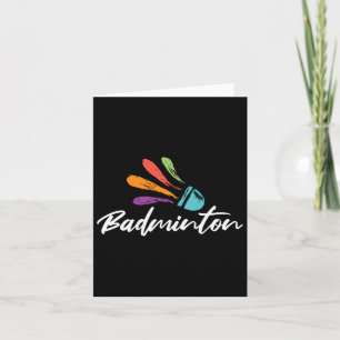 Shuttle Badminton Player Racket Sports Coach Team Card