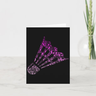 Shuttle Badminton Player Shirt Womens Badminton Card