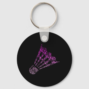 Shuttle Badminton Player Shirt _ Womens Badminton Key Ring