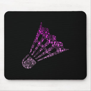 Shuttle Badminton Player Shirt _ Womens Badminton Mouse Mat