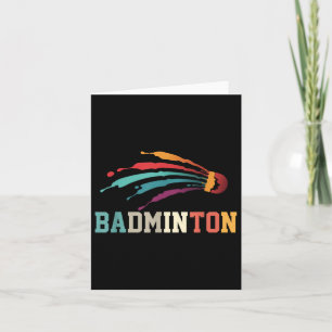 Shuttle Badminton Player Sports Racket Coach Team Card