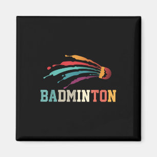Shuttle Badminton Player Sports Racket Coach Team Magnet
