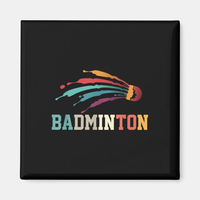 Shuttle Badminton Player Sports Racket Coach Team  Magnet (Front)