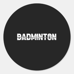 Shuttle Badminton - Racquet Court Player Ekg Heart Classic Round Sticker
