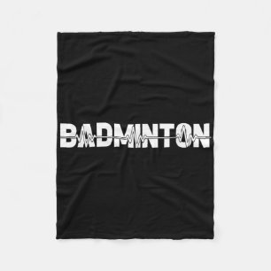 Shuttle Badminton - Racquet Court Player Ekg Heart Fleece Blanket