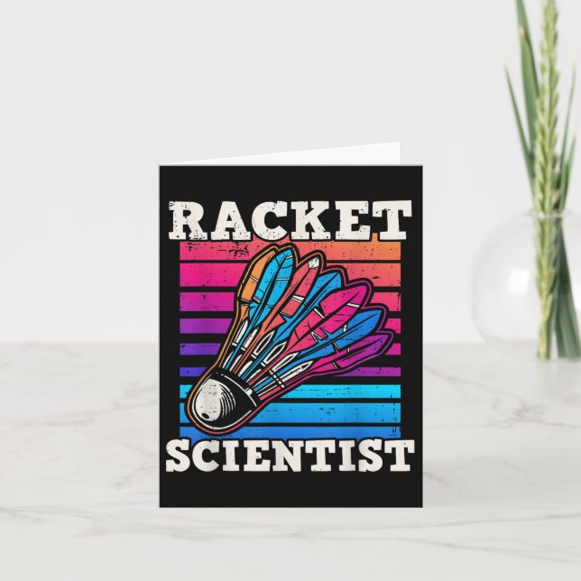 Shuttle Badminton Scientist  Card (Front)