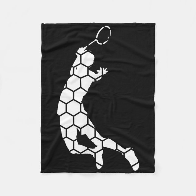 Shuttle Badminton Squash Badminton Player  Fleece Blanket (Front)