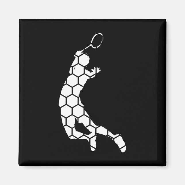 Shuttle Badminton Squash Badminton Player  Magnet (Front)