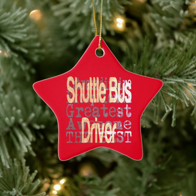 Shuttle Bus Driver Extraordinaire Ceramic Tree Decoration (Tree)