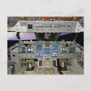 Shuttle cockpit postcard