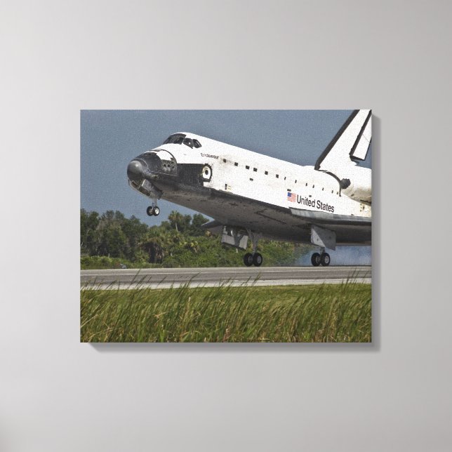 Shuttle Endeavour landing Kennedy Space Centre Canvas Print (Front)