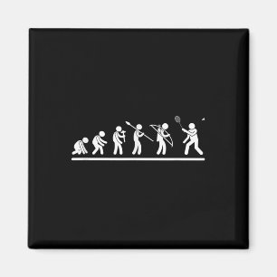 Shuttle Evolution Men Women Funny Badminton Magnet