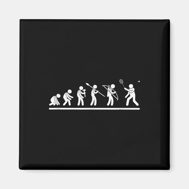 Shuttle Evolution Men Women Funny Badminton  Magnet (Front)