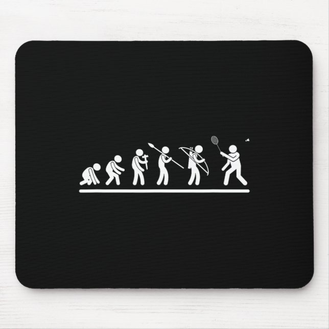 Shuttle Evolution Men Women Funny Badminton  Mouse Mat (Front)