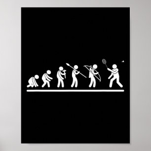 Shuttle Evolution Men Women Funny Badminton  Poster