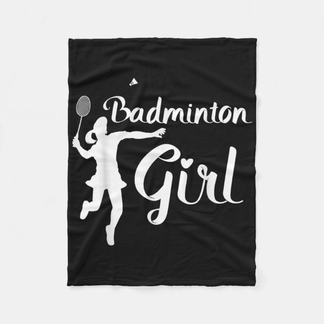 Shuttle Girls - Badminton Girl  Fleece Blanket (Front)