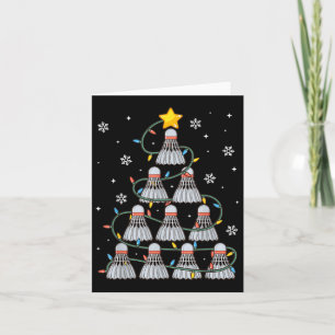 Shuttle Graphic Badminton Player Gift Christmas  Card
