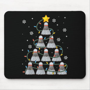 Shuttle Graphic Badminton Player Shirt Gift Christ Mouse Mat