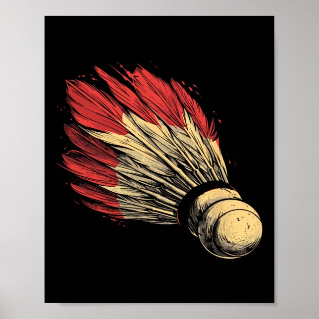 Shuttle Graphic Badmintonist  Poster (Front)