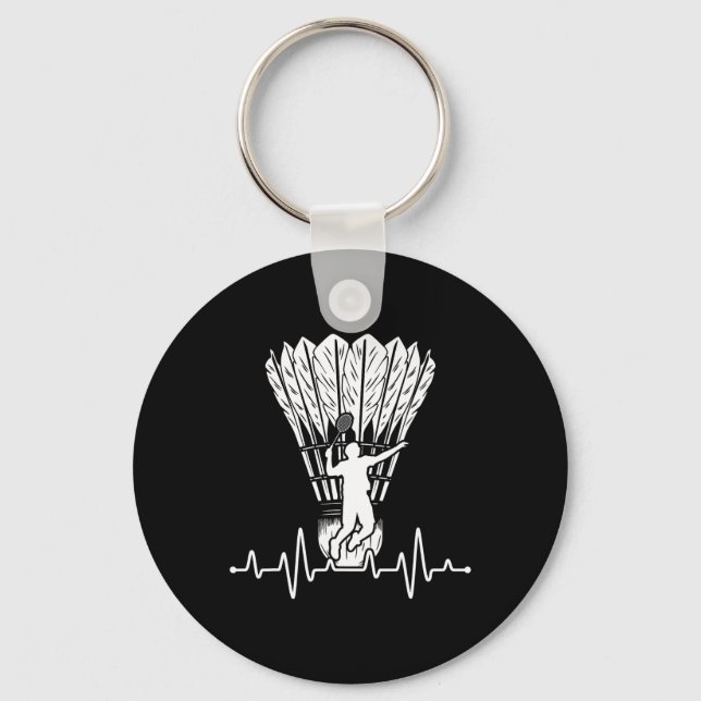 Shuttle Heartbeat Badminton  Key Ring (Front)