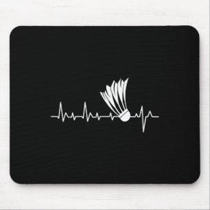 Shuttle Heartbeat - Badminton Player Sports Lover  Mouse Mat