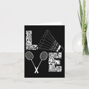 Shuttle Love Badminton Lover Racquet Smashs  Card