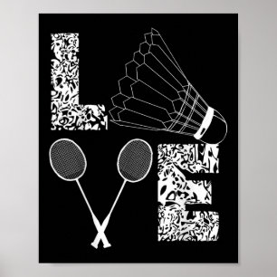 Shuttle Love Badminton Lover Racquet Smashs Poster