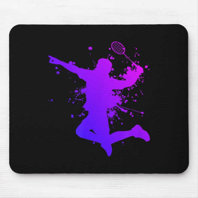 Shuttle Mens Squash Badminton Player Badminton  Mouse Mat (Front)