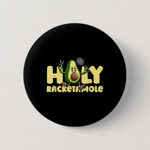 Shuttle Racket - Team Badminton Avocado Holy Racke 6 Cm Round Badge
