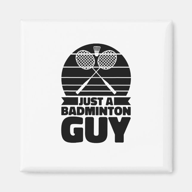 Shuttle Racquet Court Racket - Team Just A Badmint Magnet (Front)