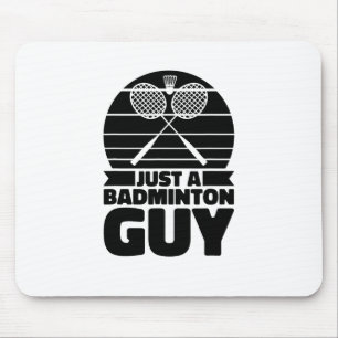 Shuttle Racquet Court Racket - Team Just A Badmint Mouse Mat