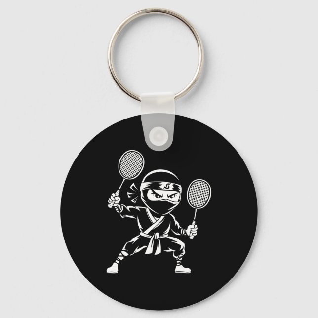 Shuttle Racquet Racket - Team Player Dminton Ninja Key Ring (Front)