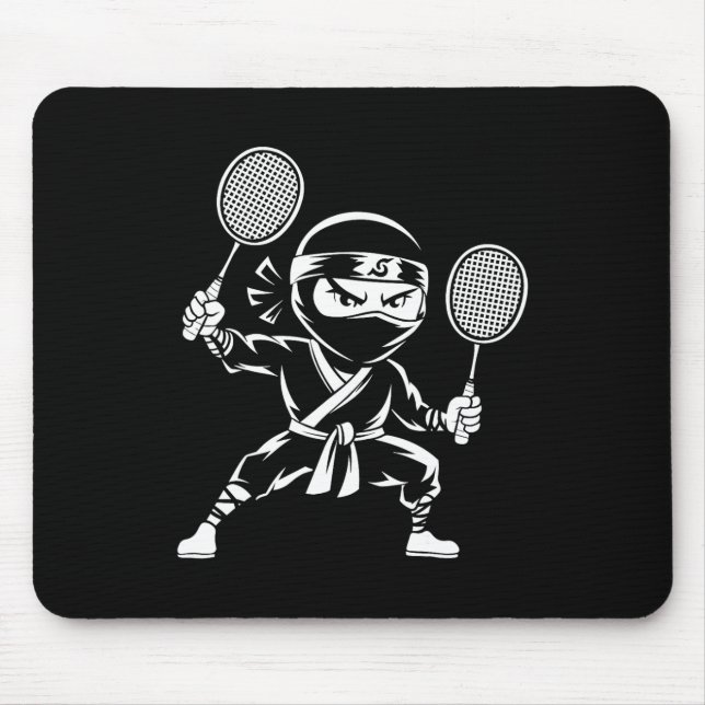 Shuttle Racquet Racket - Team Player Dminton Ninja Mouse Mat (Front)