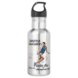Shuttle Smashers: Where The Birdie Flies And Champ 532 Ml Water Bottle