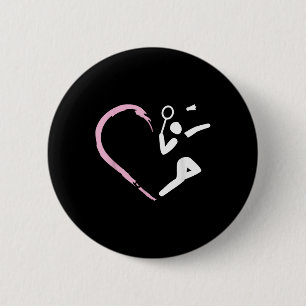 Shuttle Sport Setback Game Girl Cute Badminton 6 Cm Round Badge