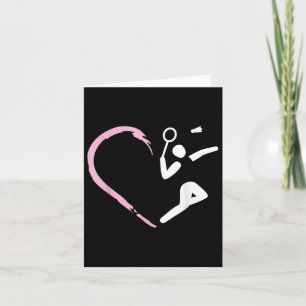 Shuttle Sport Setback Game Girl Cute Badminton  Card