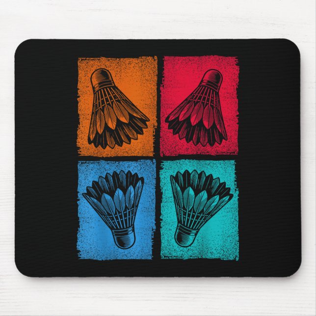 Shuttle Sports Badminton Player  Mouse Mat (Front)