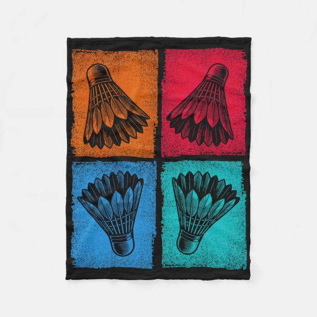 Shuttle Sports Dminton Player 1  Fleece Blanket (Front)