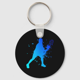 Shuttle Squash Badminton Player  Key Ring