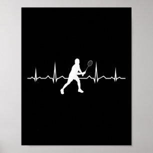 Shuttle Squash Womens Badminton Player Poster