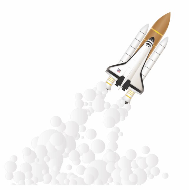 Shuttle Standing Photo Sculpture (Front)