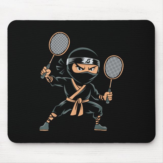Shuttle Team Racket - Court Racquet Badminton Ninj Mouse Mat (Front)
