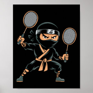 Shuttle Team Racket - Court Racquet Dminton Ninja  Poster