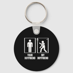 Shuttle Your Boyfriend My Boyfriend Funny Badminto Key Ring