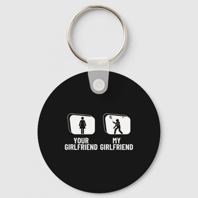 Shuttle Your Girlfriend My Girlfriend Funny Dminto Key Ring (Front)