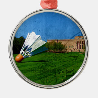 Shuttlecock on the Lawn Metal Tree Decoration