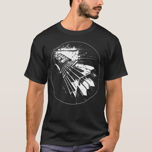 Shuttlecock Sketch Featherball T-Shirt (Front)